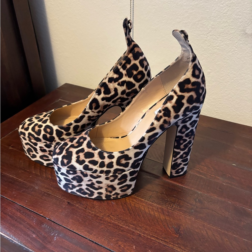 Leopard Print Platform Heels